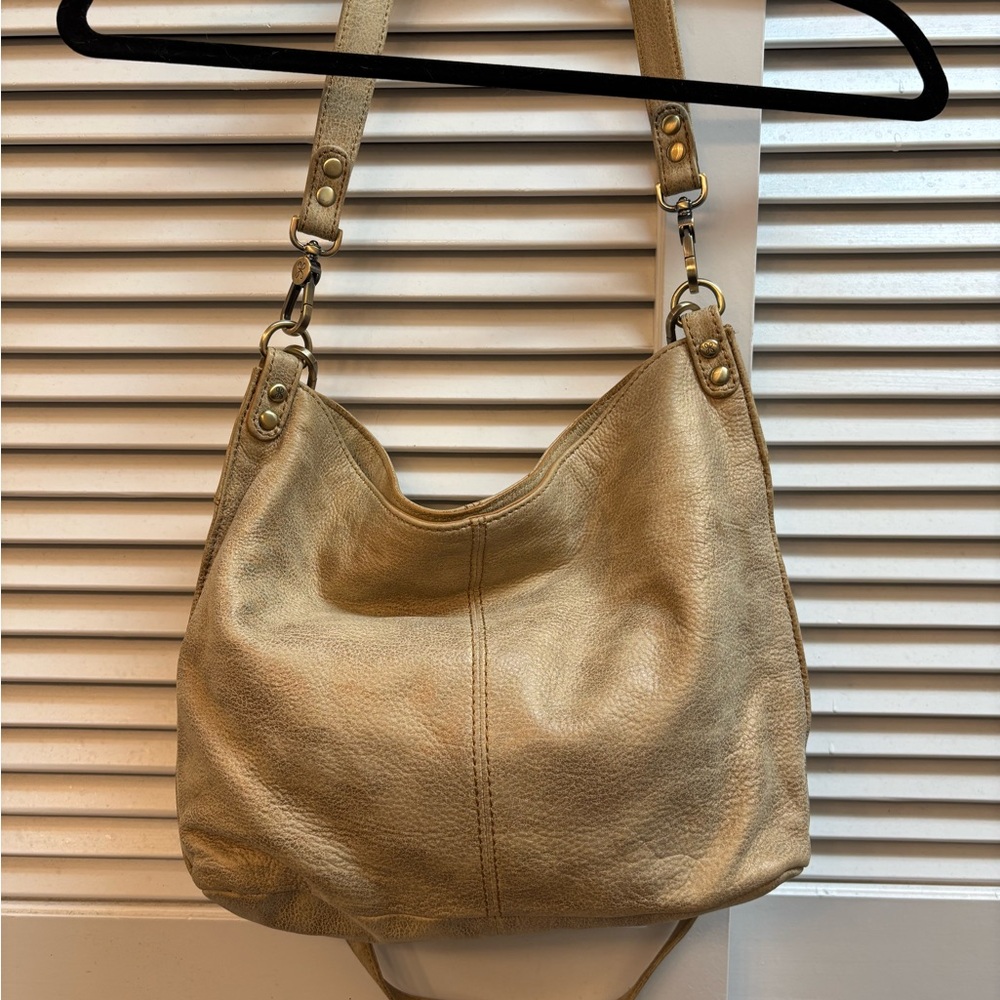 HOBO Gold Leather Shoulder/Crossbody bag - gently used